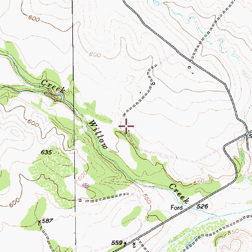 Topographic Map of Pocock Airport, TX
