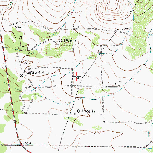 Topographic Map of Brown Field Airport (historical), TX