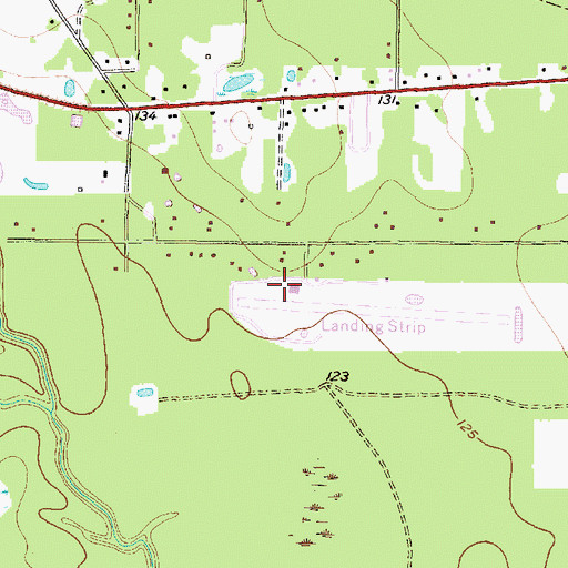 Topographic Map of Cavok Airpark, TX