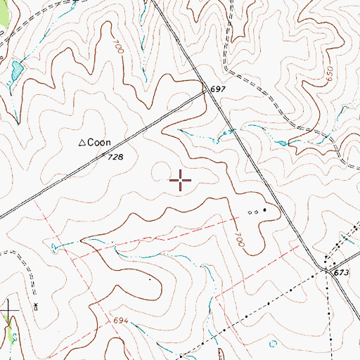 Topographic Map of Flying B Ranch Airport (historical), TX