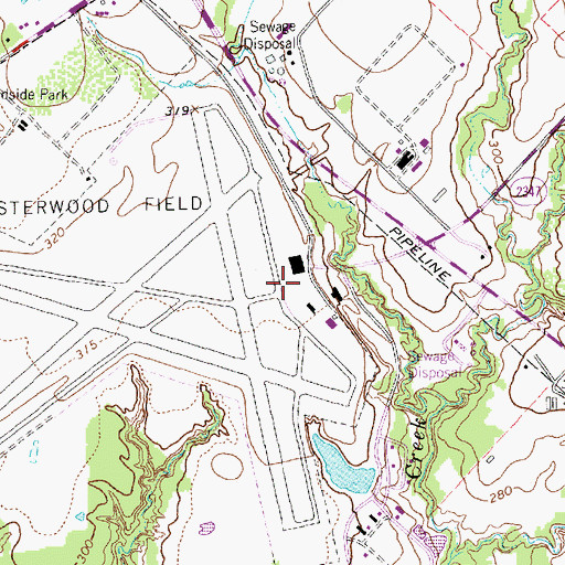 Topographic Map of Easterwood Field, TX