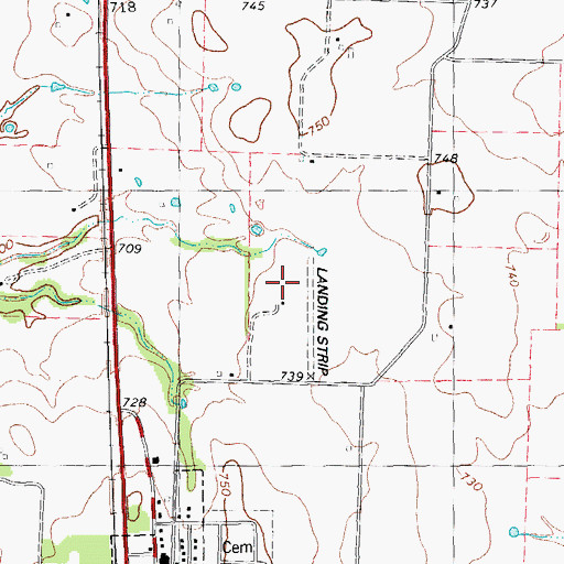 Topographic Map of Sudden Stop Airport, TX