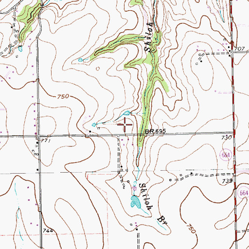 Topographic Map of Mustang Field (historical), TX