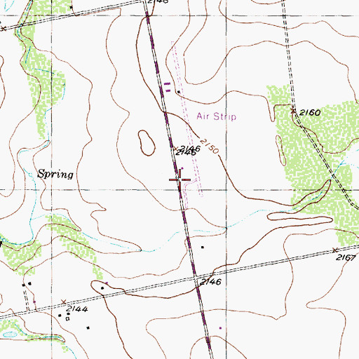 Topographic Map of Trulock Ranch Field Airport (historical), TX