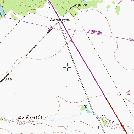 Topographic Map of Robert R Wells Jr Airport, TX