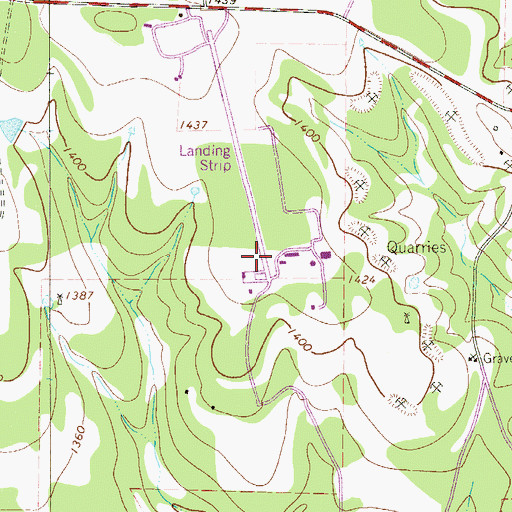 Topographic Map of B. J. Mc Combs Sisterdale Airport, TX