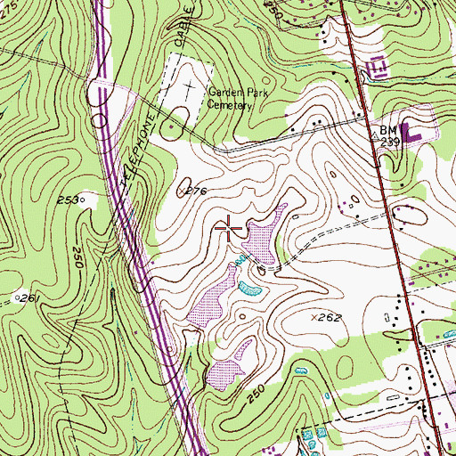 Topographic Map of Lawrence Administrative Services Incorporated Heliport, TX