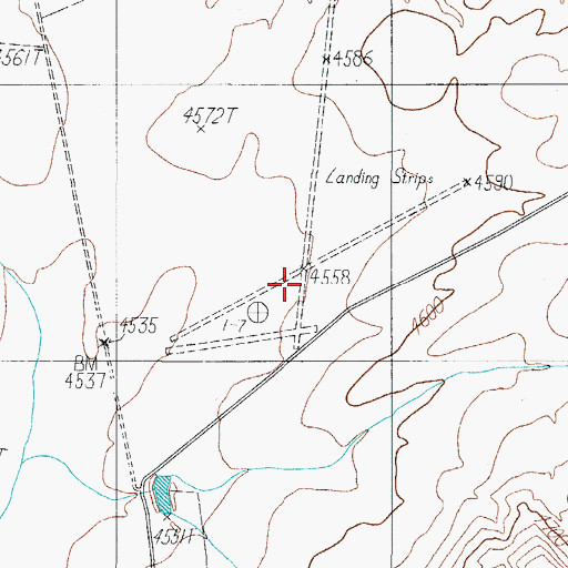 Topographic Map of Mayfield Ranch Airport (historical), TX