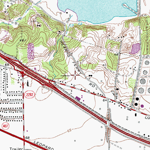 Topographic Map of HPL Heliport, TX