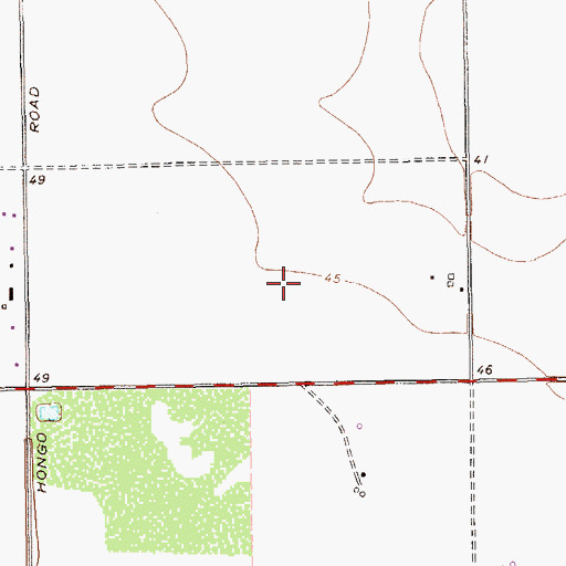Topographic Map of Dean Airport, TX