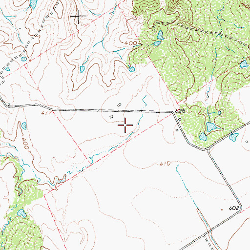 Topographic Map of Smith Airport, TX