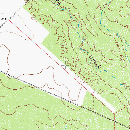 Topographic Map of Morris Ranch Airport, TX