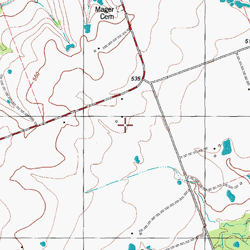 Topographic Map of Chan-C Airport, TX