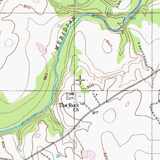 Topographic Map of Parrish Airstrip, TX
