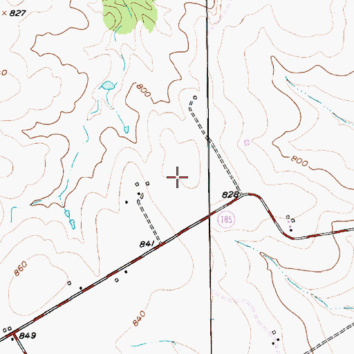 Topographic Map of Flying ND Ranch Airport (historical), TX