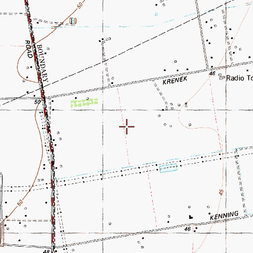 Topographic Map of Roeder Airport (historical), TX