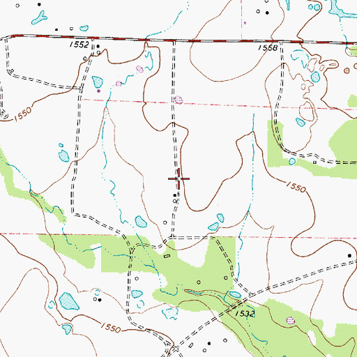Topographic Map of Goodall Ranch Airport (historical), TX