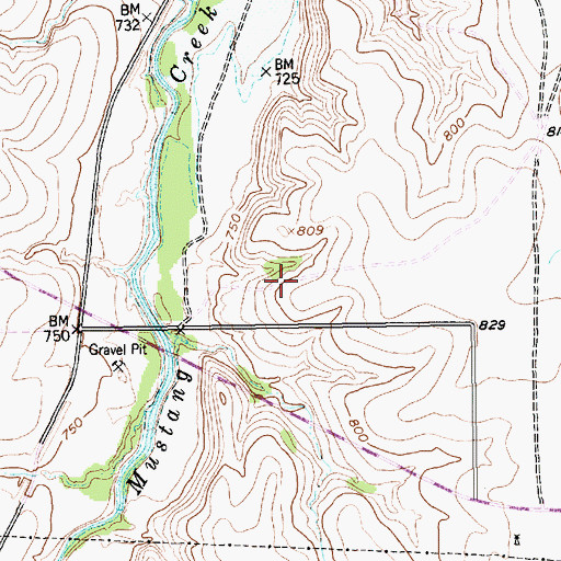Topographic Map of Plover Heliport, TX