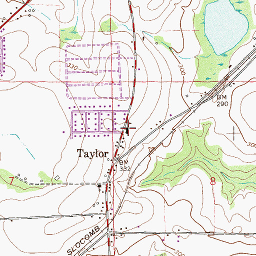 Topographic Map of Taylor Elementary School, AL