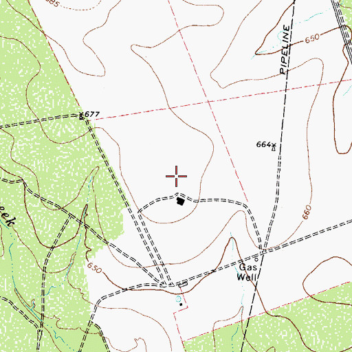 Topographic Map of Flying G Airport, TX