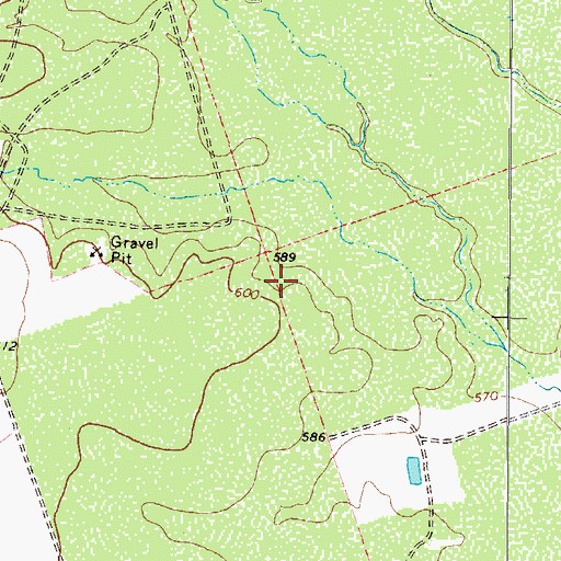Topographic Map of Chacon Creek Ranch Airport, TX