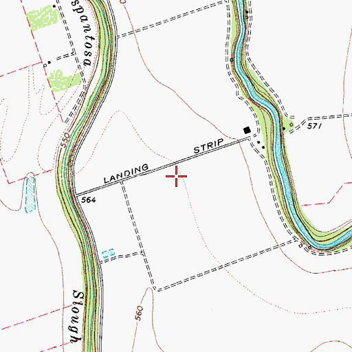 Topographic Map of Wagner-Braxdale Airport (historical), TX