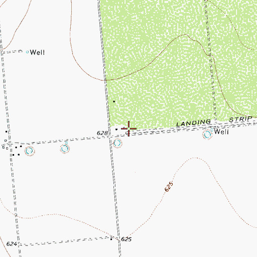 Topographic Map of H & F Properties Airport, TX