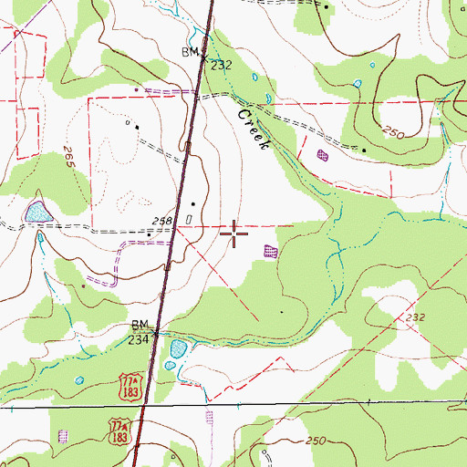 Topographic Map of Lempa Airport (historical), TX