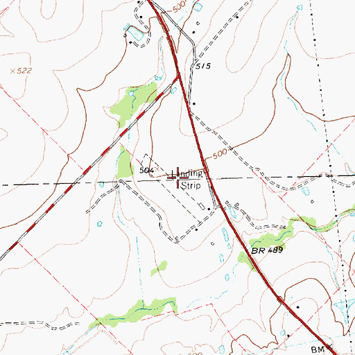 Topographic Map of Airpark East, TX
