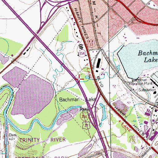 Topographic Map of Dallas Rehabilitation Institute Heliport, TX