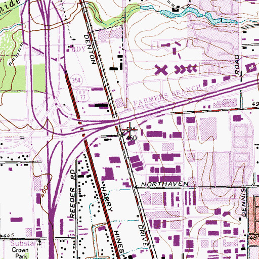 Topographic Map of Toyota of Dallas Incorporated Heliport, TX