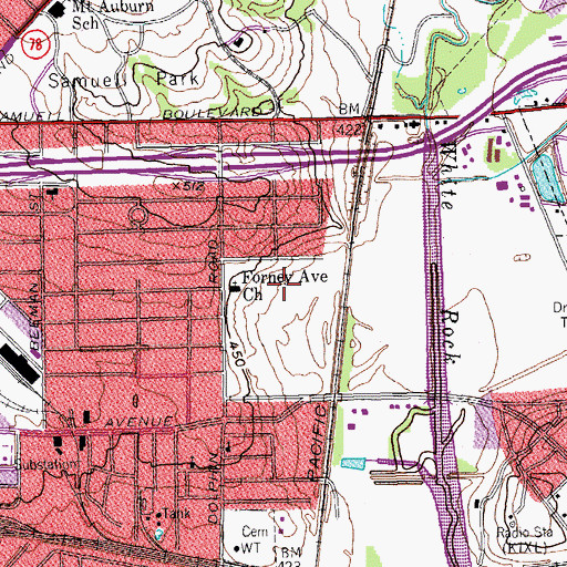 Topographic Map of Fire Department Training Center Heliport, TX