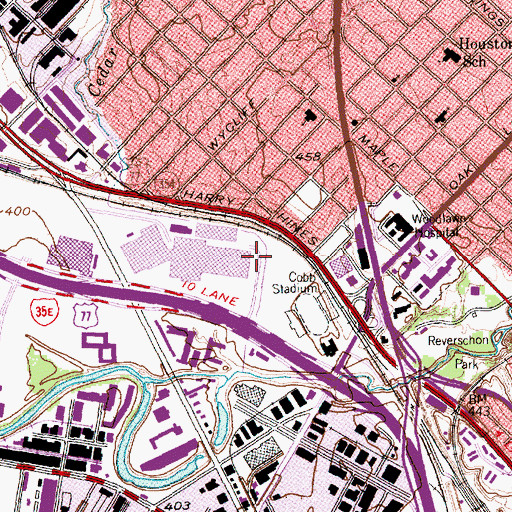 Topographic Map of Infomart Heliport, TX