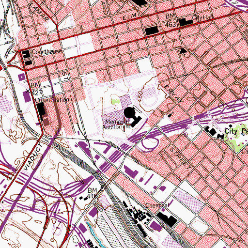 Topographic Map of Southland Center Heliport, TX
