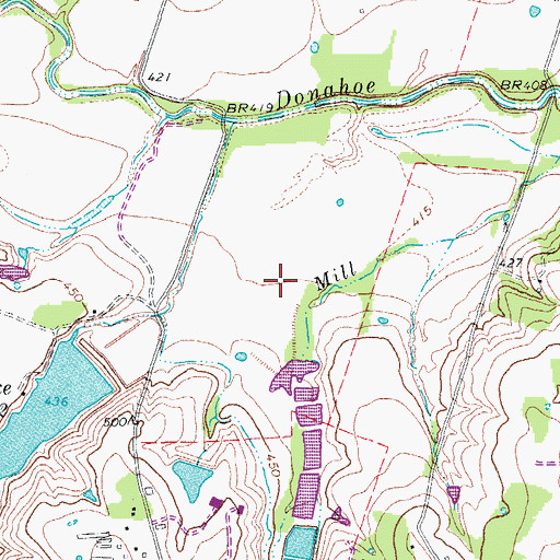 Topographic Map of Isbell Ranch Airport, TX