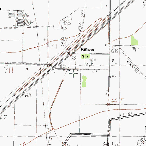 Topographic Map of Seaberg Ranch Airport (historical), TX