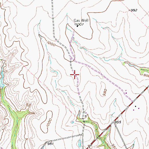Topographic Map of Lazy 9 Ranch Airport, TX