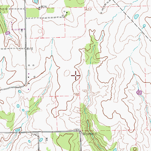 Topographic Map of Mc Entire Airport, TX