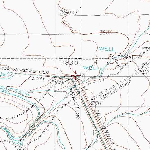 Topographic Map of CLM Ranch Airport (historical), TX