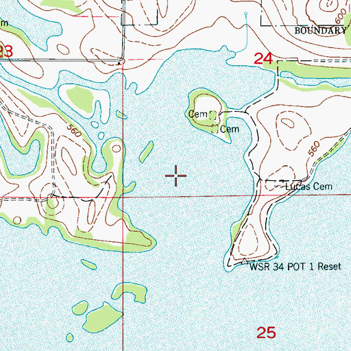 Topographic Map of Beulah Bay, AL
