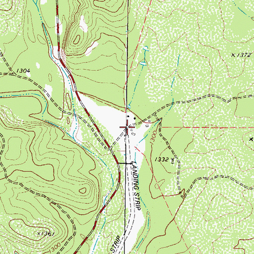 Topographic Map of Horn Ranch Airport, TX