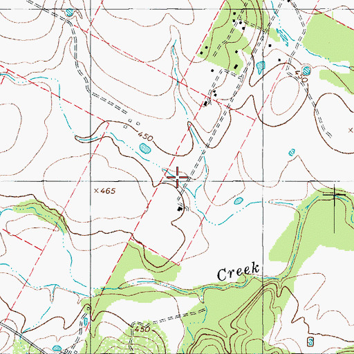Topographic Map of Del Valle Airport, TX