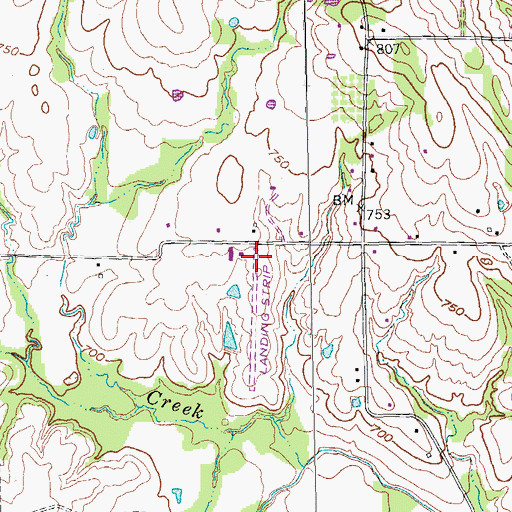 Topographic Map of Mc Keon Aviation, TX