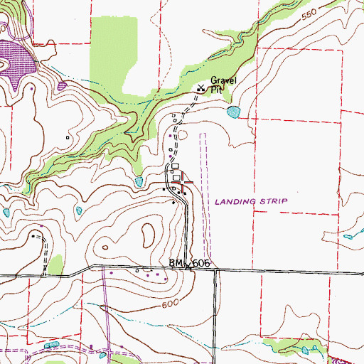 Topographic Map of Hartlee Field, TX