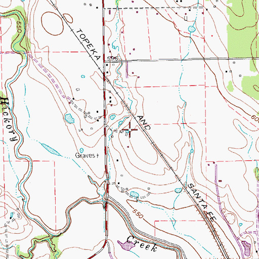 Topographic Map of Myska Field, TX