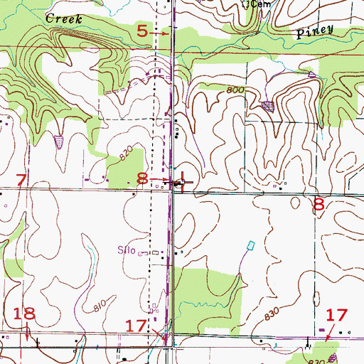 Topographic Map of Brown School (historical), AL