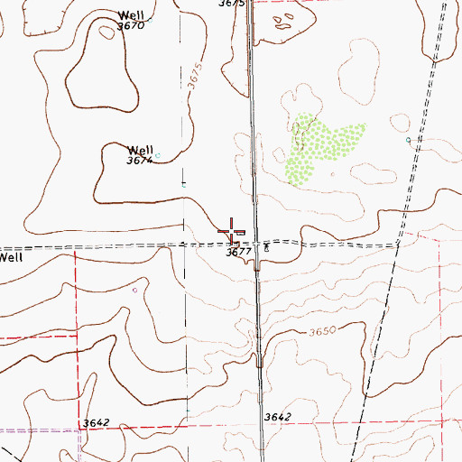 Topographic Map of Two Leggs Airport, TX