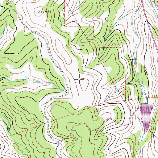Topographic Map of Keyes Ranch Airport, TX