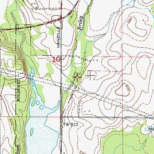 Topographic Map of Broyles Branch, AL