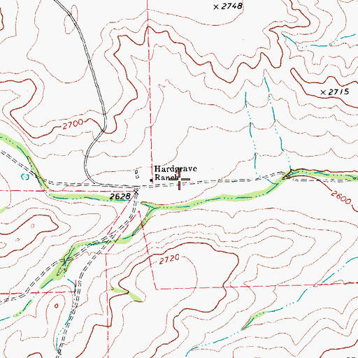 Topographic Map of Tate Ranch Airport (historical), TX